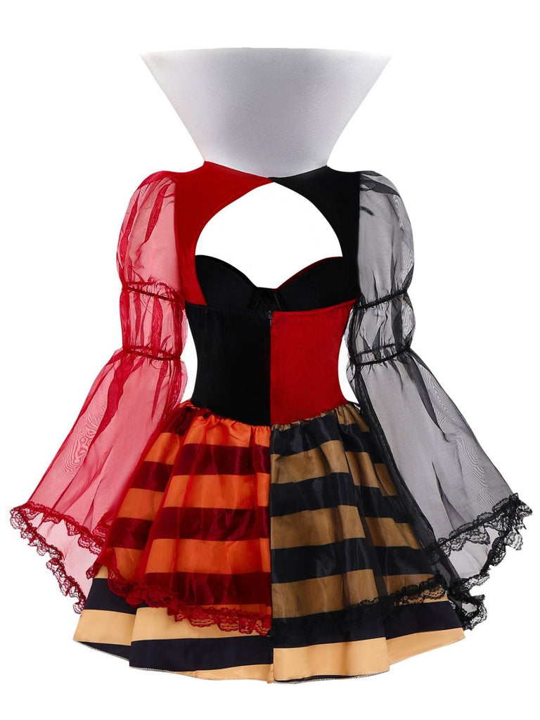 1950er Herzkönigin Inspiriert Halloween Kleid Mit Krone
