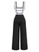 1950er Trägerlos Cut-Out Patchwork Jumpsuit Set