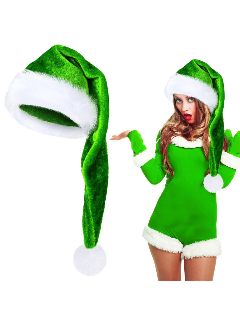 Weihnachten Verlängerte Länge Flauschiger Hut