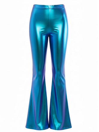 1970er Solide Laser Metallisch Eng Bootcut Hose