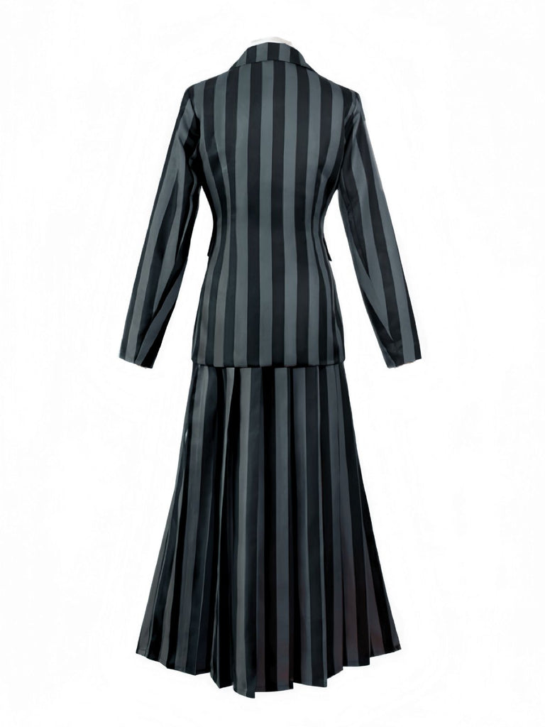 1940er Mittwochsakademie Streifen Uniform Kostümset