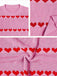 1940er Valentinstag Herz Gestrickt Pullover