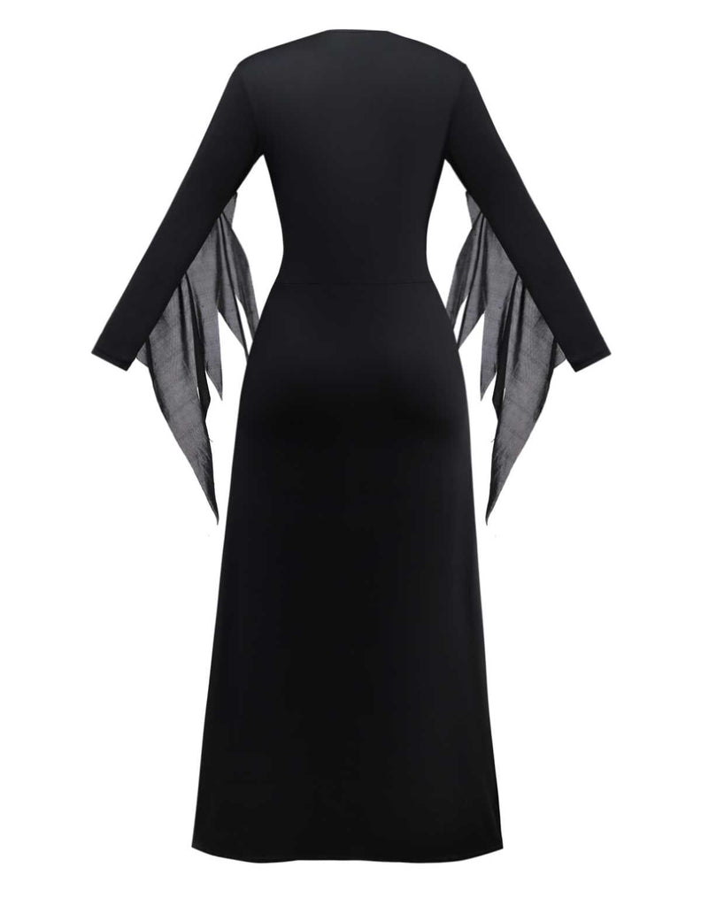Lila 1970er Schnürung Gothic Hexe Kostümset