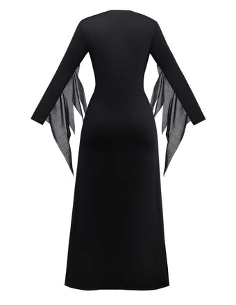 Lila 1970er Schnürung Gothic Hexe Kostümset