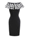 2PCS Weiß & Schwarz 1960er Cruella Dalmatian Kleid & Cape