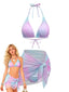 [Vorverkauf] 3PCS Y2K Halter Ombre Bikini Set & Cover-Up