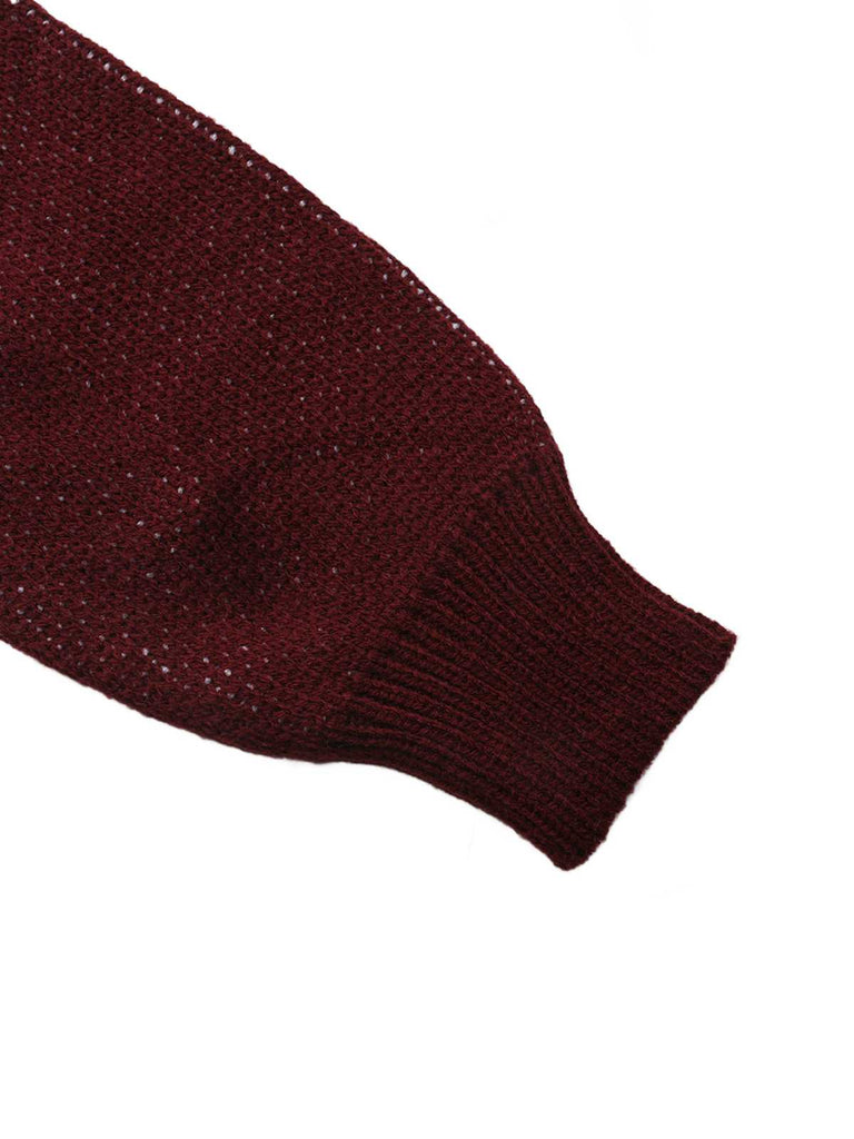 1960er Farbblock Stricken Pullover Kleid