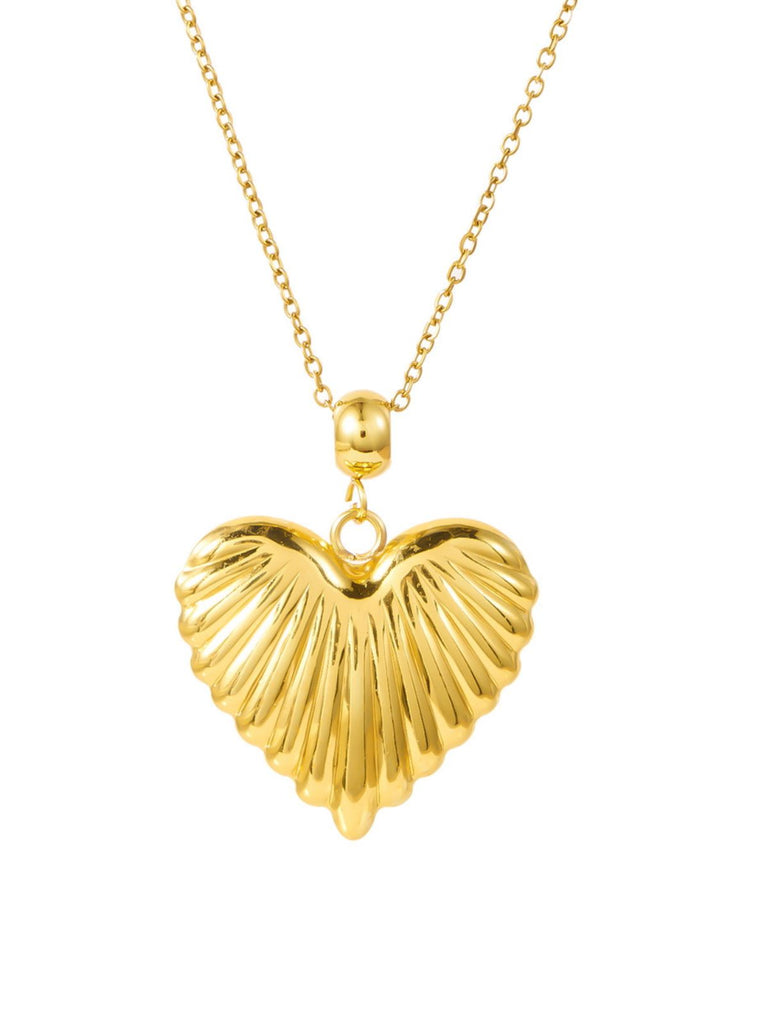 Gold Vintage Rostfrei Stahl Herz Halskette