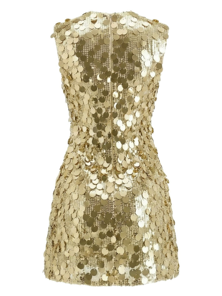 Y2k Pailletten Disco Ärmellos Party Kleid