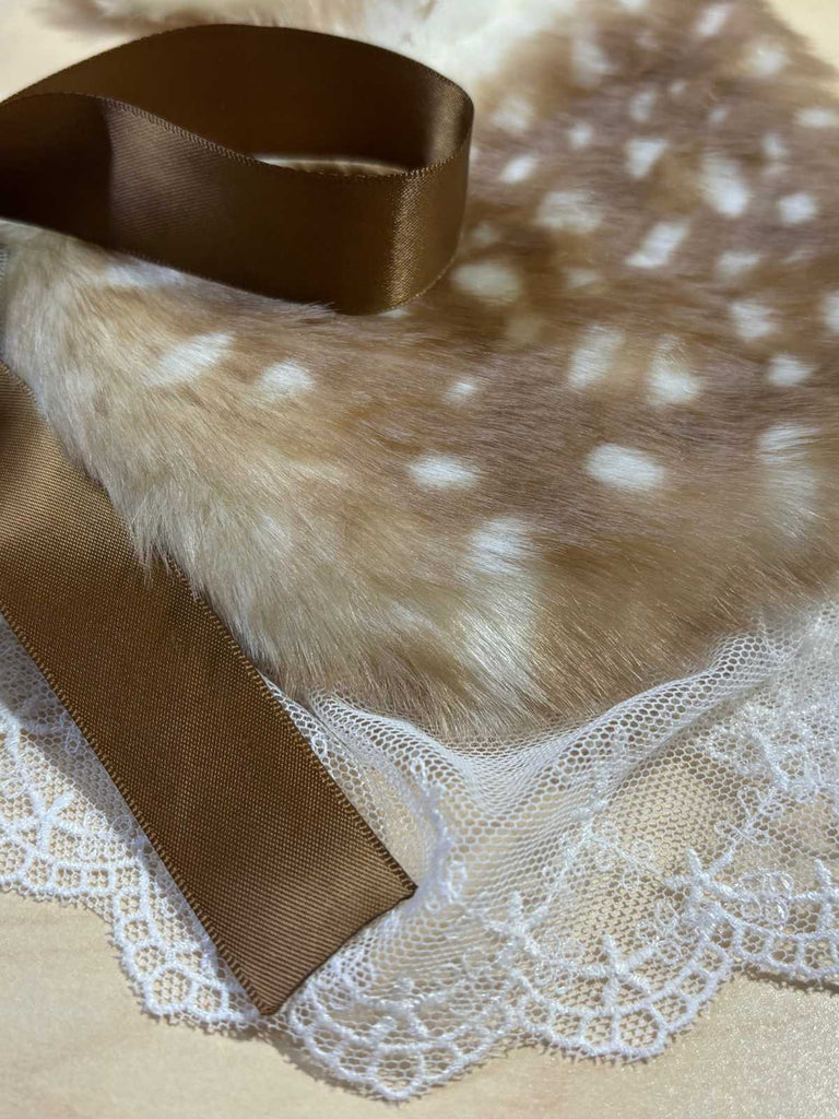 Retro Spitze Ren Bogen Kunstpelz Kragen