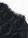 Schwarz 1950er Gothic Viktorianisch Spitze Glockenärmel Kleid