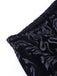 Schwarz 1980er Punk Rebe Drucken Samt Bootcut Hose