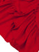 1930er Solide Bogen Schlitz Rüschen Saum Hosenträger Kleid