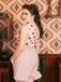 STRAWBERRY PINK PATCHWORK SPITZEN STRAMPLER