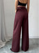 1960er Solide Hohe Taille Weites Bein Hose