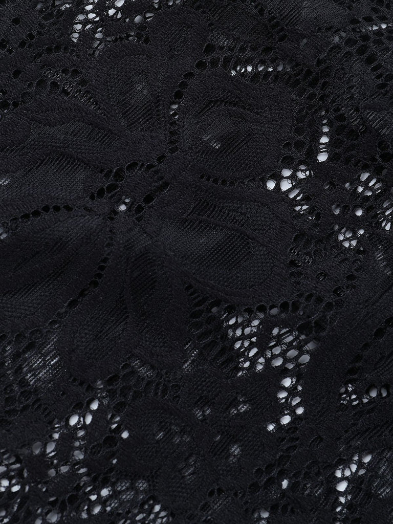 1960er Durchsichtig Spitze Bodycon Kleid mit Drapiert Rock