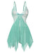 1980er Spitze Satin Band Babydoll Dessous Set