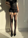 Vintage Spitze Solide Strapsstrumpfhose