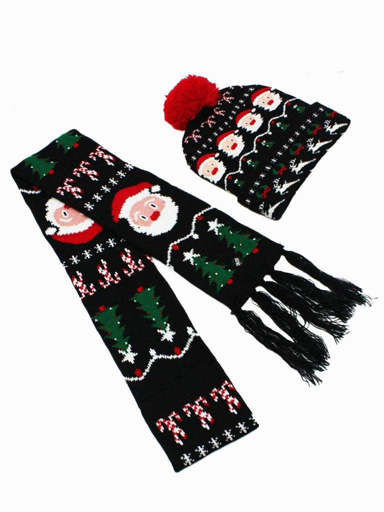 Weihnachten Stricken Hut & Schal Set