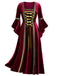 1930er Mittelalterliche Renaissance Samt Schnürung Kleid