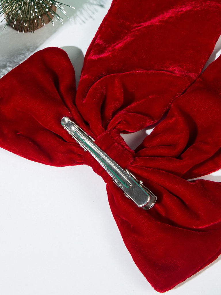 Vintage Weihnachten Samt Große Bogen Haarnadel