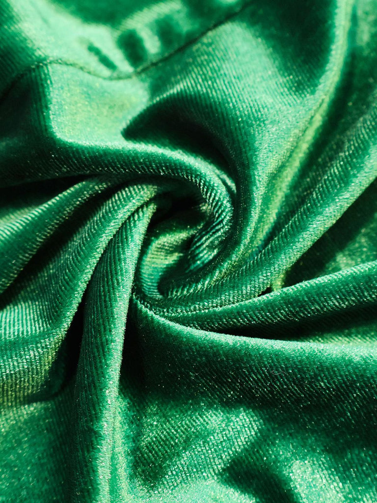 Grün 1930er Shrek im Mittelalterlichen Stil Stickerei Kleid