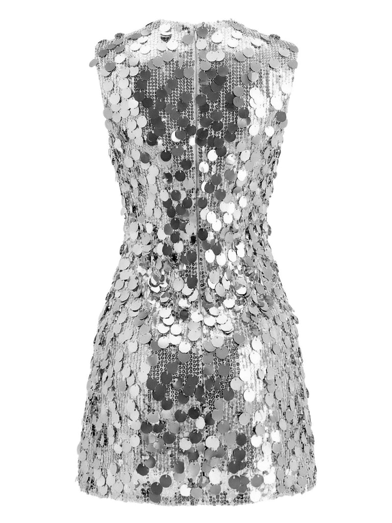 Y2k Pailletten Disco Ärmellos Party Kleid