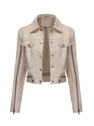 1960s Leder Multi-Zip Moto Jacke