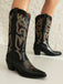 Vintage Stickerei Western Cowboy Stiefel