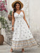 [Übergröße] 1940er Blumen Boho Style Spaghetti Träger Kleid
