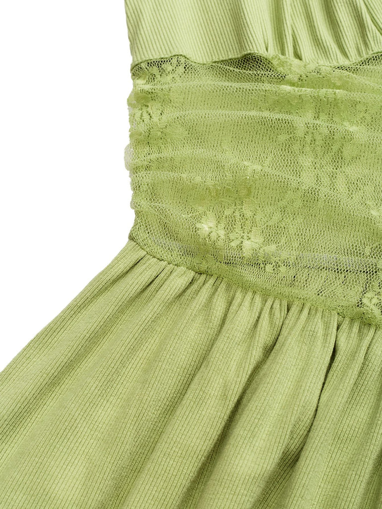 1950er Schulterband Spitze Taille V-Ausschnitt Fit Romper