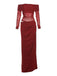 Schwarz 1980er Solide Schulterfrei Netz Cut-Out Durchsichtig Kleid