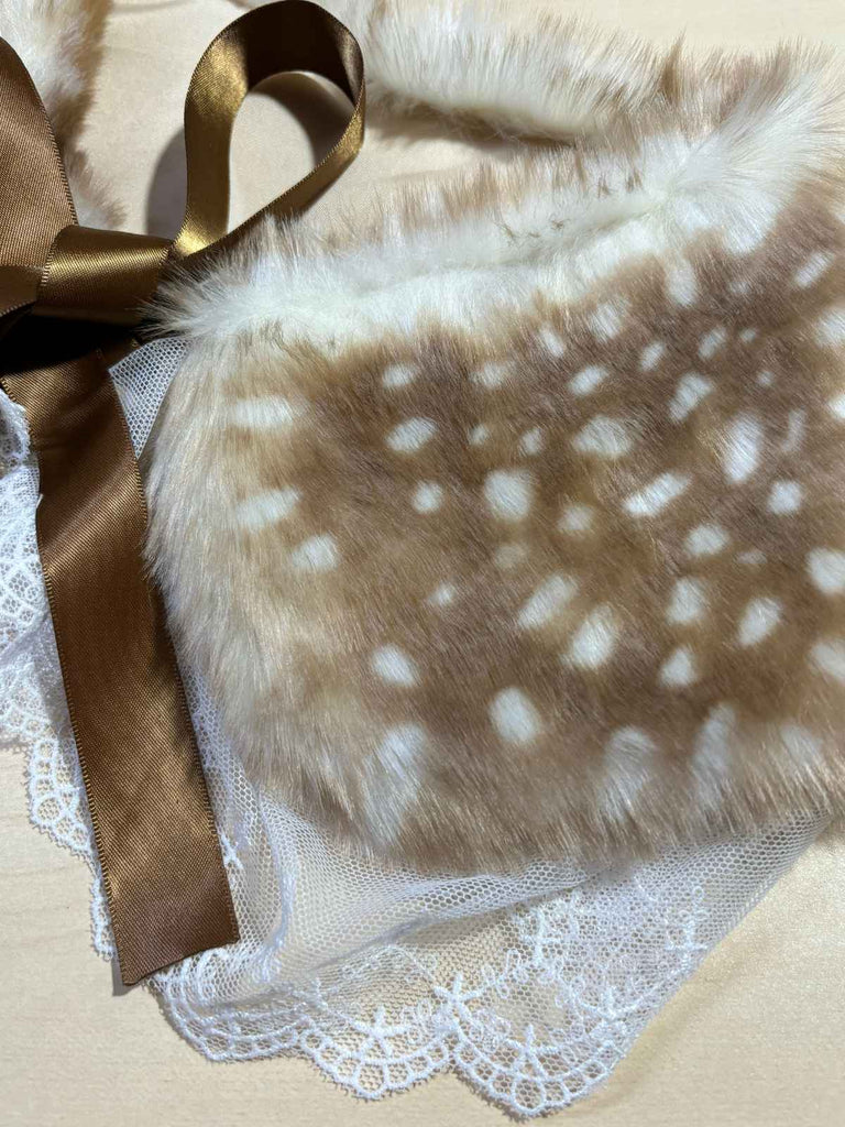 Retro Spitze Ren Bogen Kunstpelz Kragen