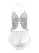 1950er Halter Spitze Satin Pyjama Set