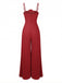 1970er Solide Spaghetti Träger 3D Rose Jumpsuit