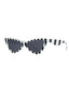 Klassiker Vintage Streifen Cat Eye Sonnenbrille