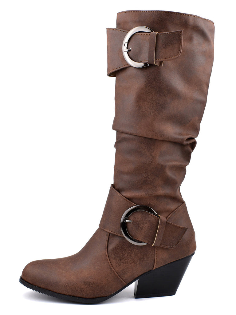 Vintage Schnallen Western-Stil Cowboy Stiefel