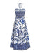 1970er Boho Halter Ethnisch Drucken Kleid