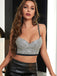 1970er Steampunk Strassstein Camisole mit Nieten