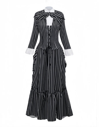 Schwarz 1940er Streifen The Nightmare Before Christmas Suit