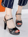 Funkeln PU Leder High Heel Sandalen