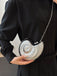 Metallisch Muschel Clutch Kettentasche