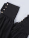 Schwarz 1940er Nonnen-Stil Kreuz Halskette Kleid