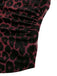 1980er Leopard Muster Halter Wickel Top
