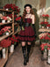 [Vorverkauf] Rot 1980er Gothic Plaid Schnürung Korsett Kleid