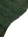Grünes 30er Smockkleid mit V-Ausschnitt und Patchwork