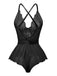1970er Slip Blumen Spitze Bogen Nachthemd