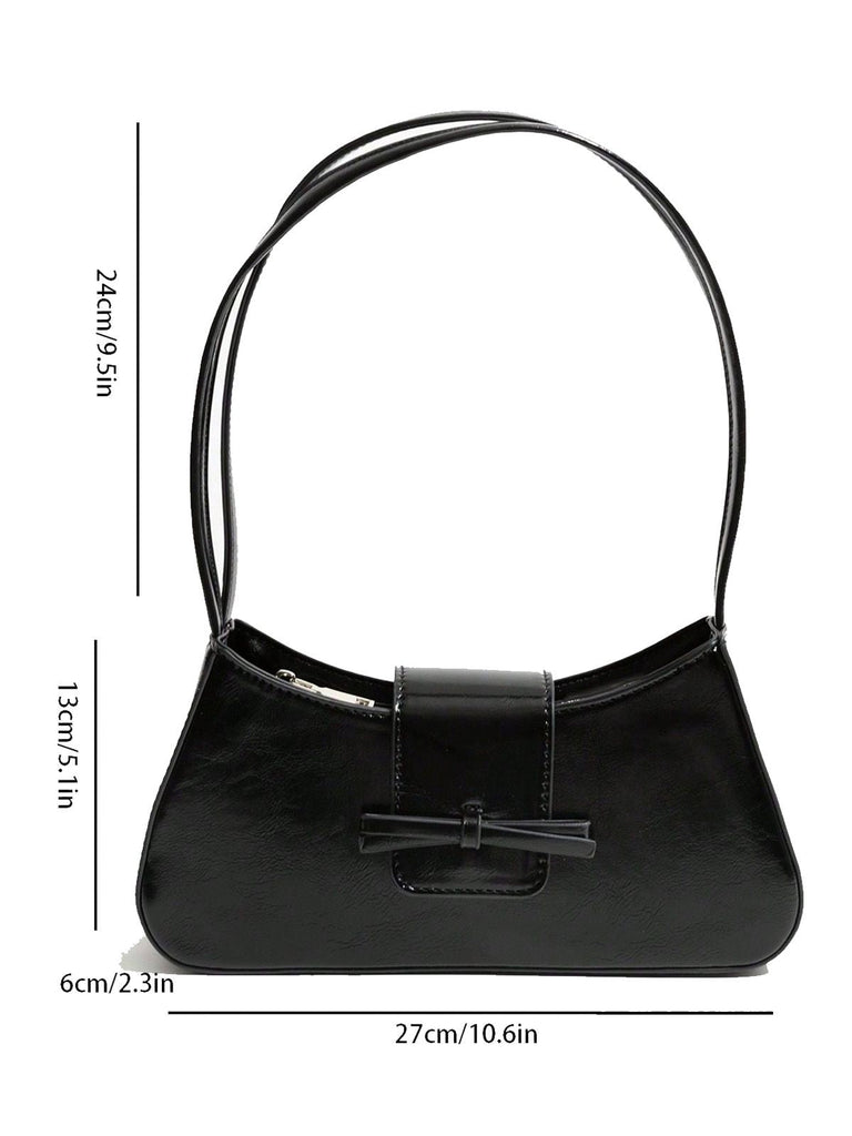 Vintage Leder Bogen Baguette Tasche