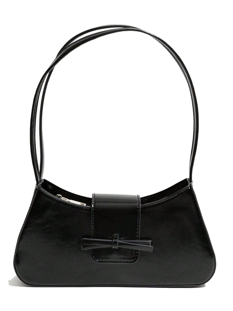 Vintage Leder Bogen Baguette Tasche