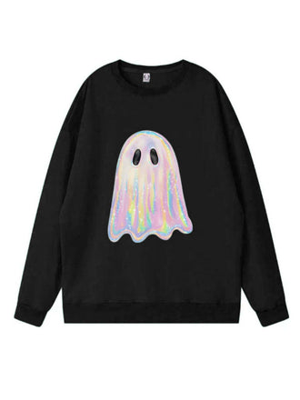 Vintage 1980er Halloween Geist Kürbis Sweatshirt